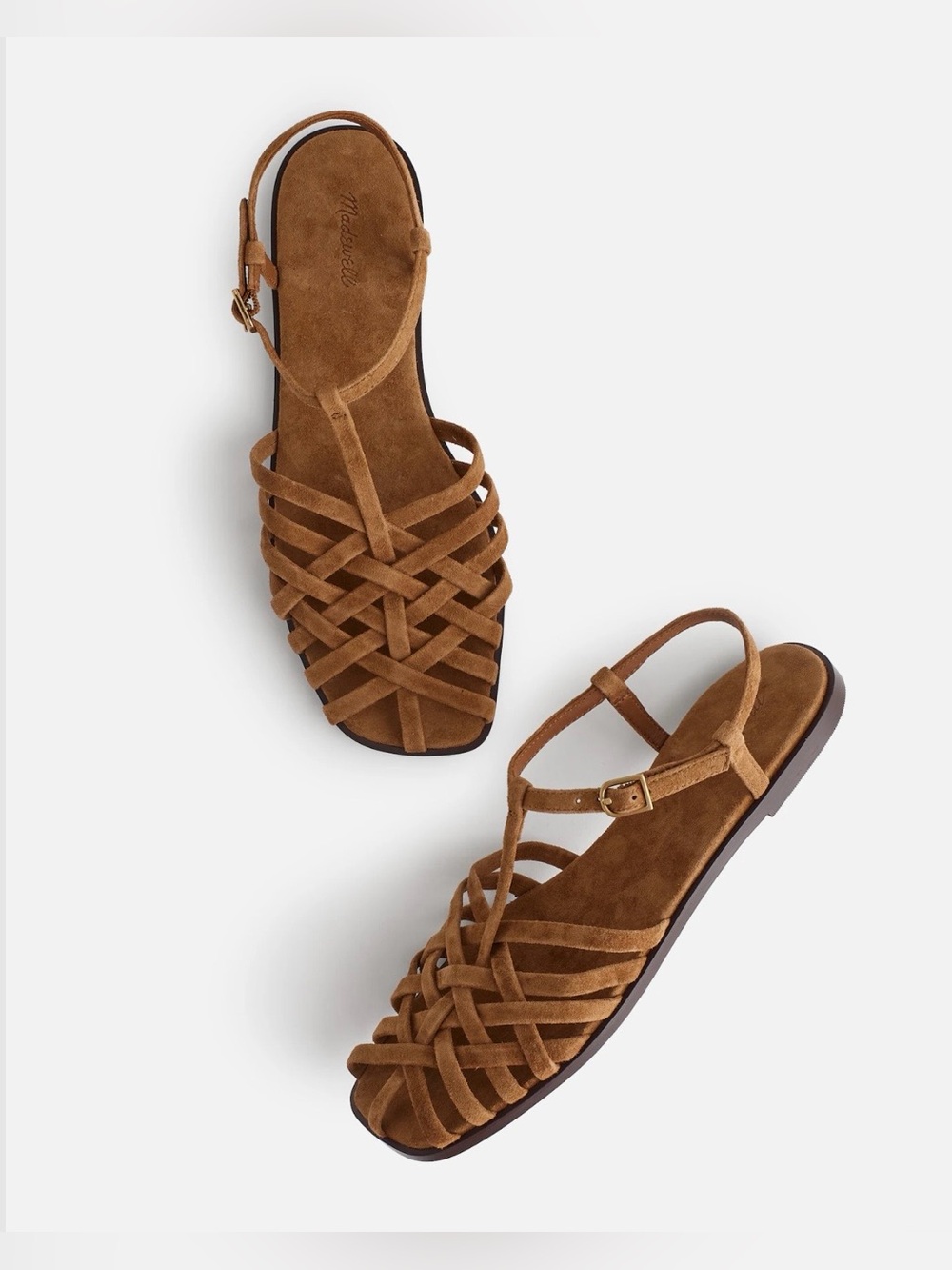 NEW Madewell The Milano Fisherman Sandal in Cumin tan Suede Size 6 NV666 $138